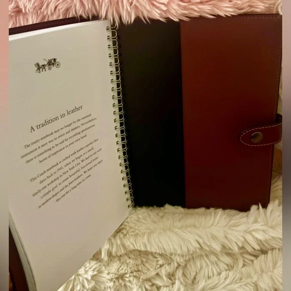 NEW Coach x Disney Minnie Mouse Wine Multi Regenerative Leather Notebook Journal